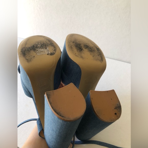 Nalebe by Amina Means upendi platform heels in denim size 38.5 - Picture 7 of 10